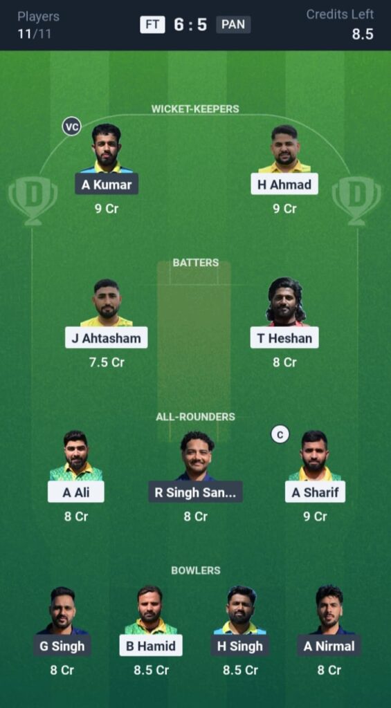 FT vs PAN Dream11