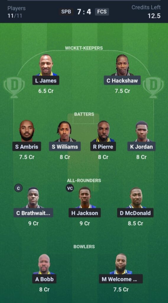 SPB vs FCS Dream11