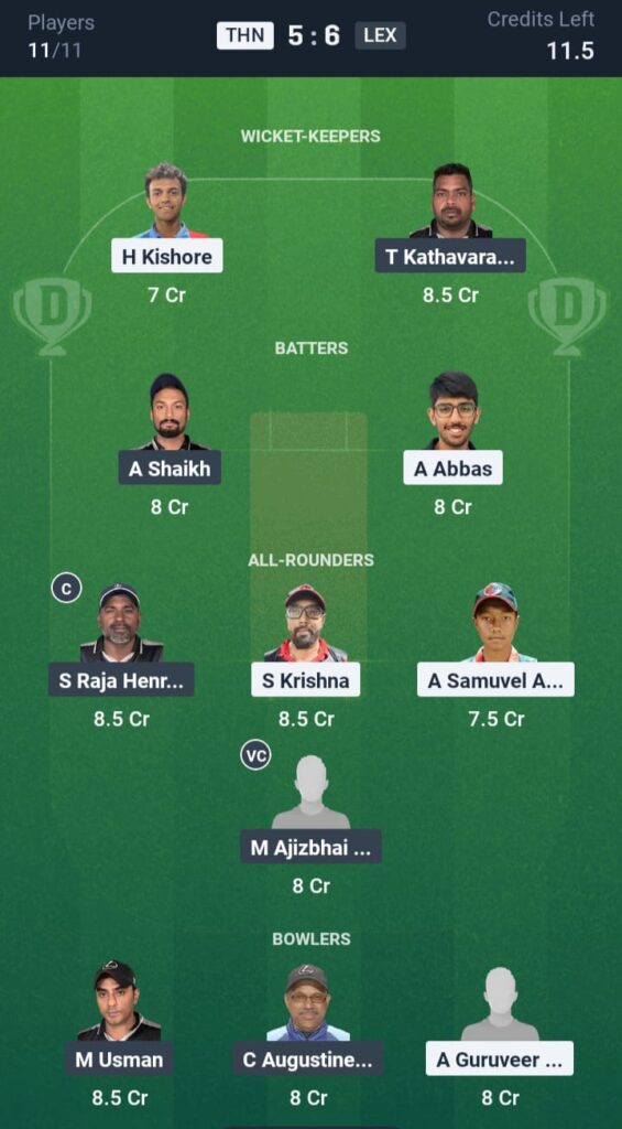 THN vs LEX Dream11