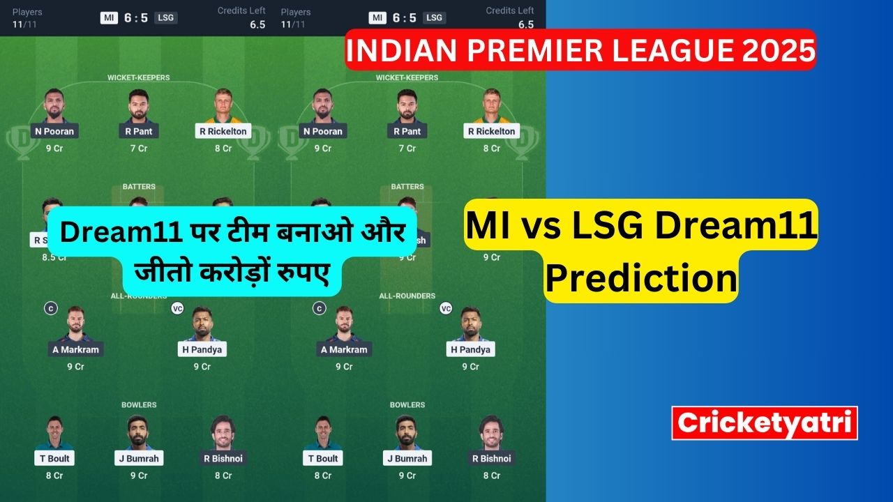 MI vs LSG Dream11