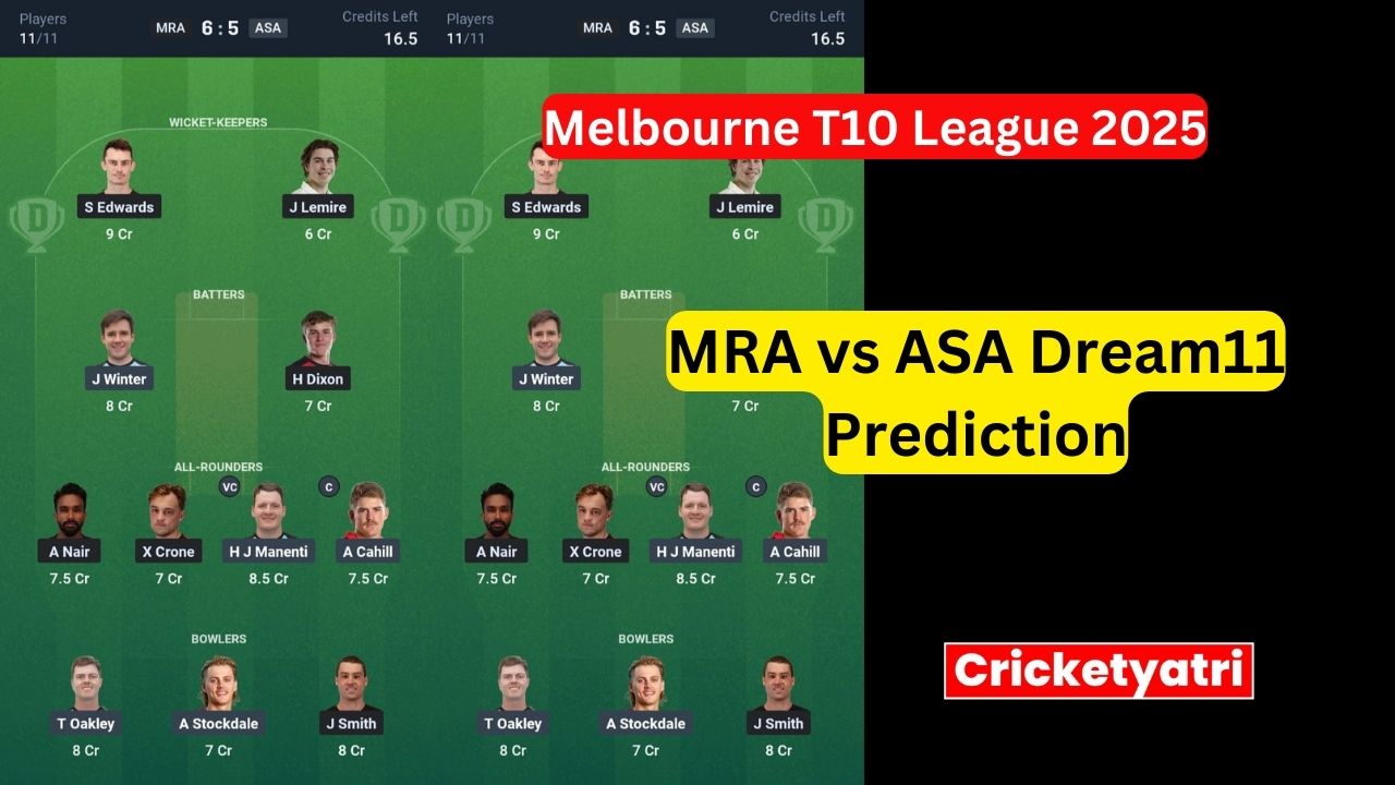 MRA vs ASA Dream11
