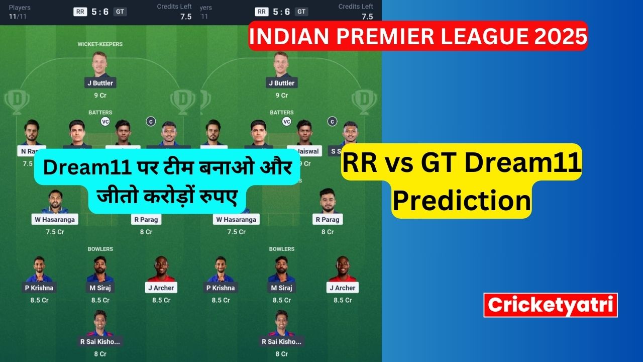 RR vs GT Dream11
