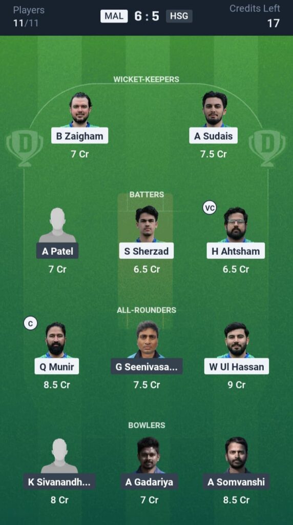 MAL vs HSG Dream11