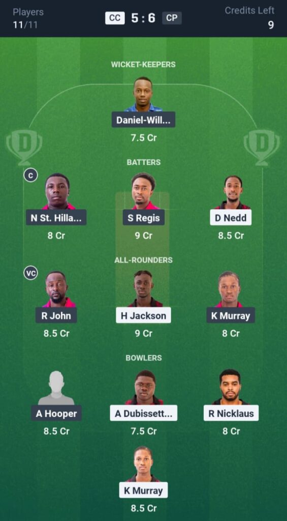 CC vs CP Dream11