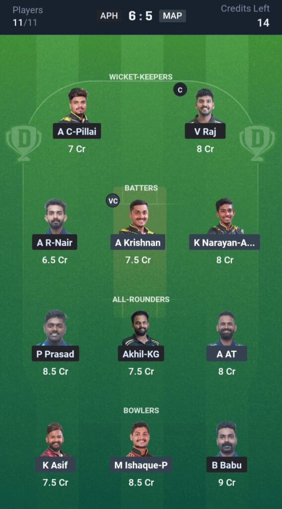 APH vs MAP Dream11