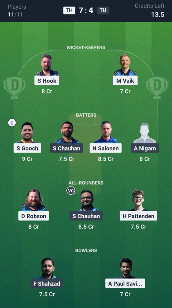 TH vs TU Dream11