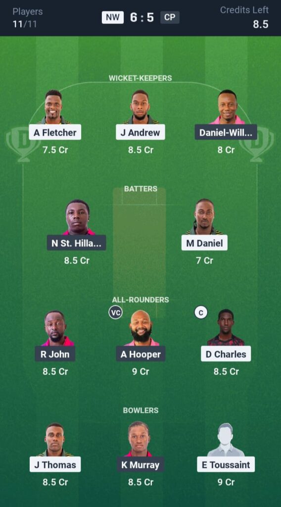 NW vs CP Dream11