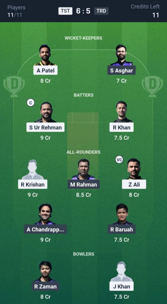 TST vs TRD Dream11