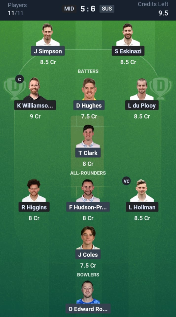 MID vs SUS Dream11