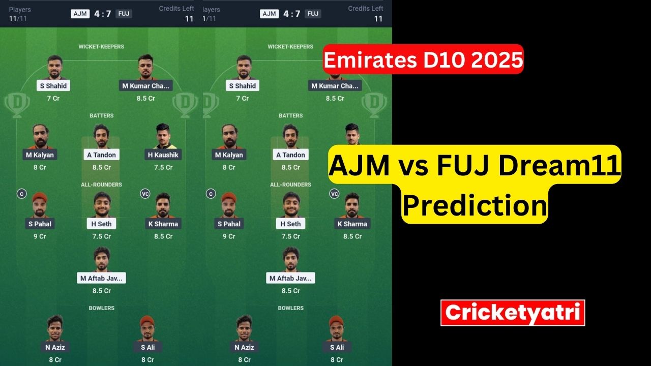 AJM vs FUJ Dream11