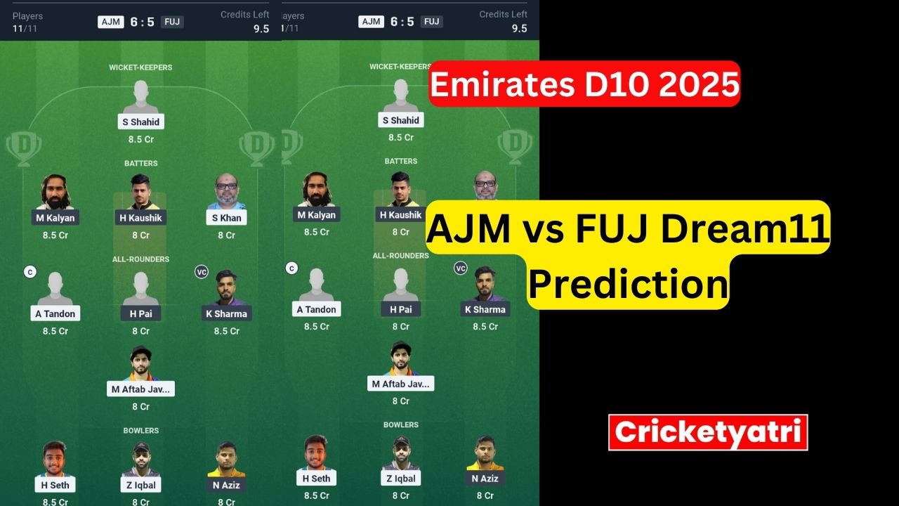 AJM vs FUJ Dream11