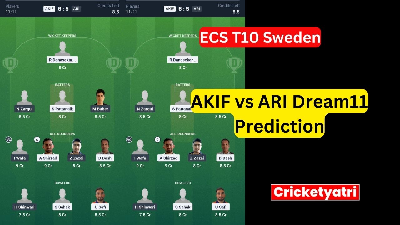 AKIF vs ARI Dream11