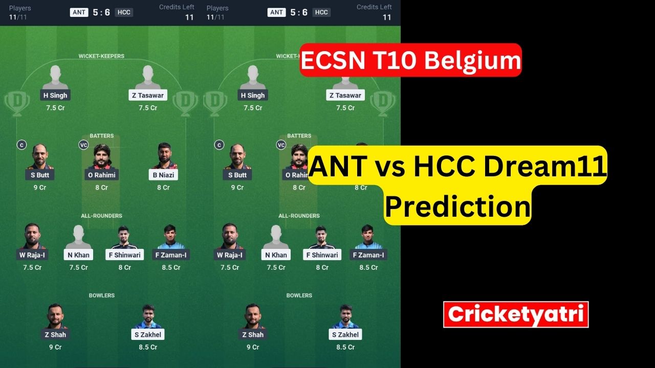 ANT vs HCC Dream11
