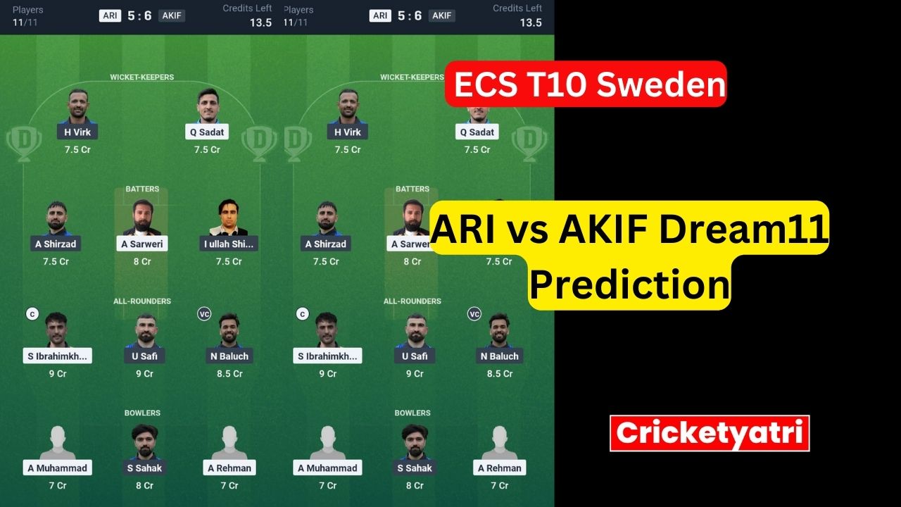 ARI vs AKIF Dream11