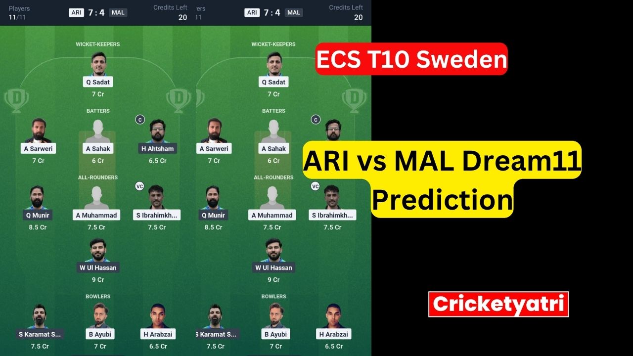 ARI vs MAL Dream11