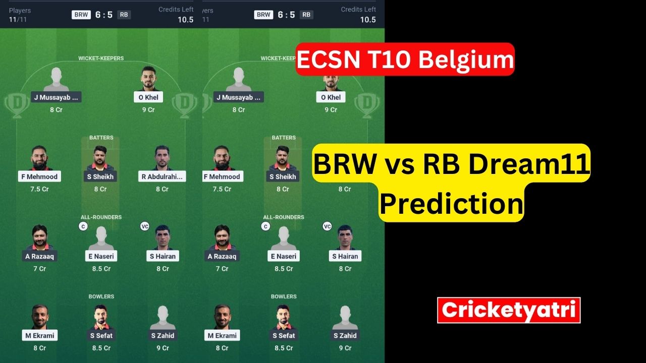 BRW vs RB Dream11