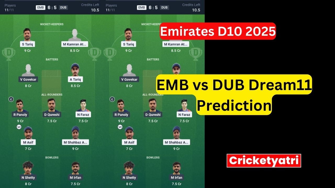 EMB vs DUB Dream11