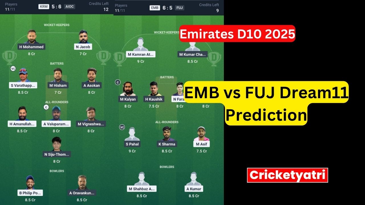EMB vs FUJ Dream11