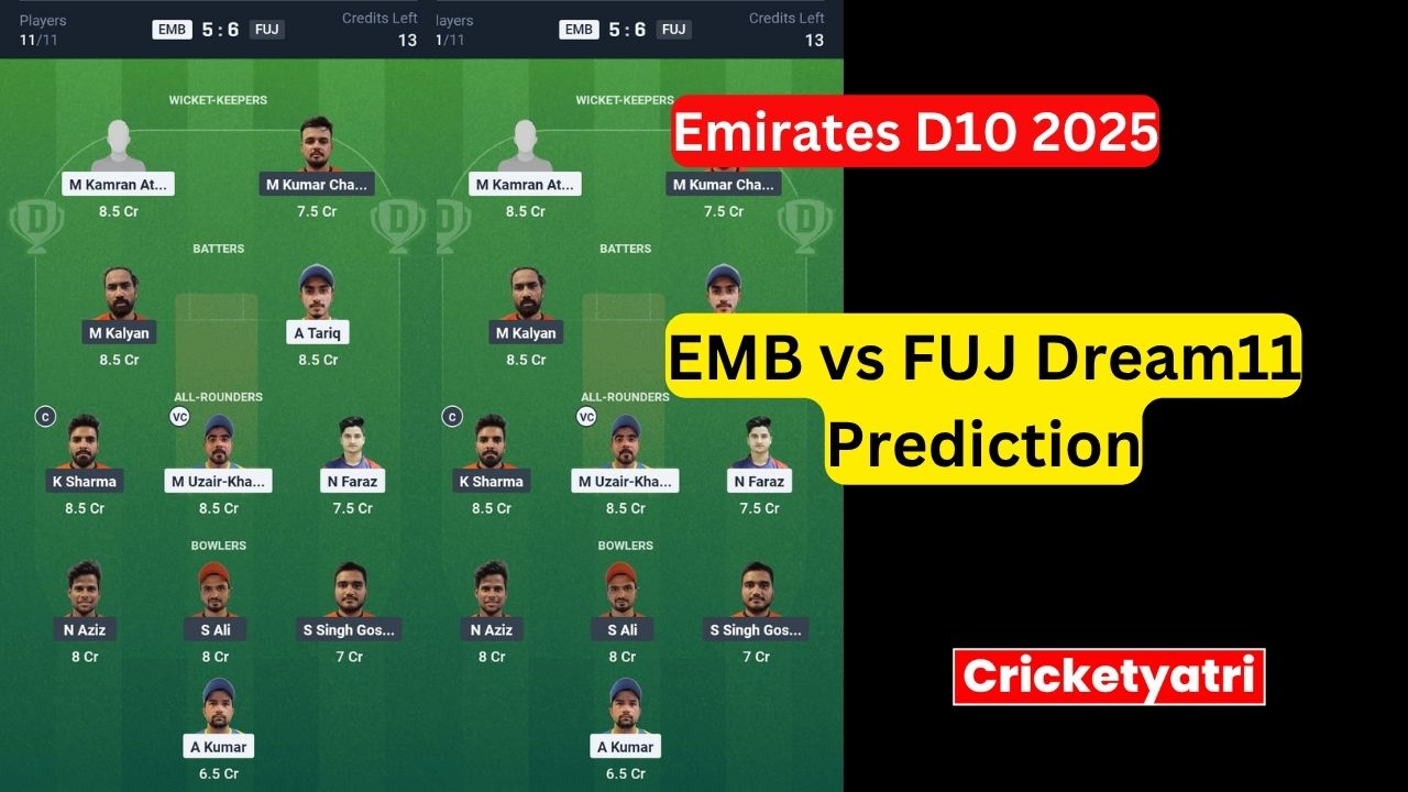 EMB vs FUJ Dream11