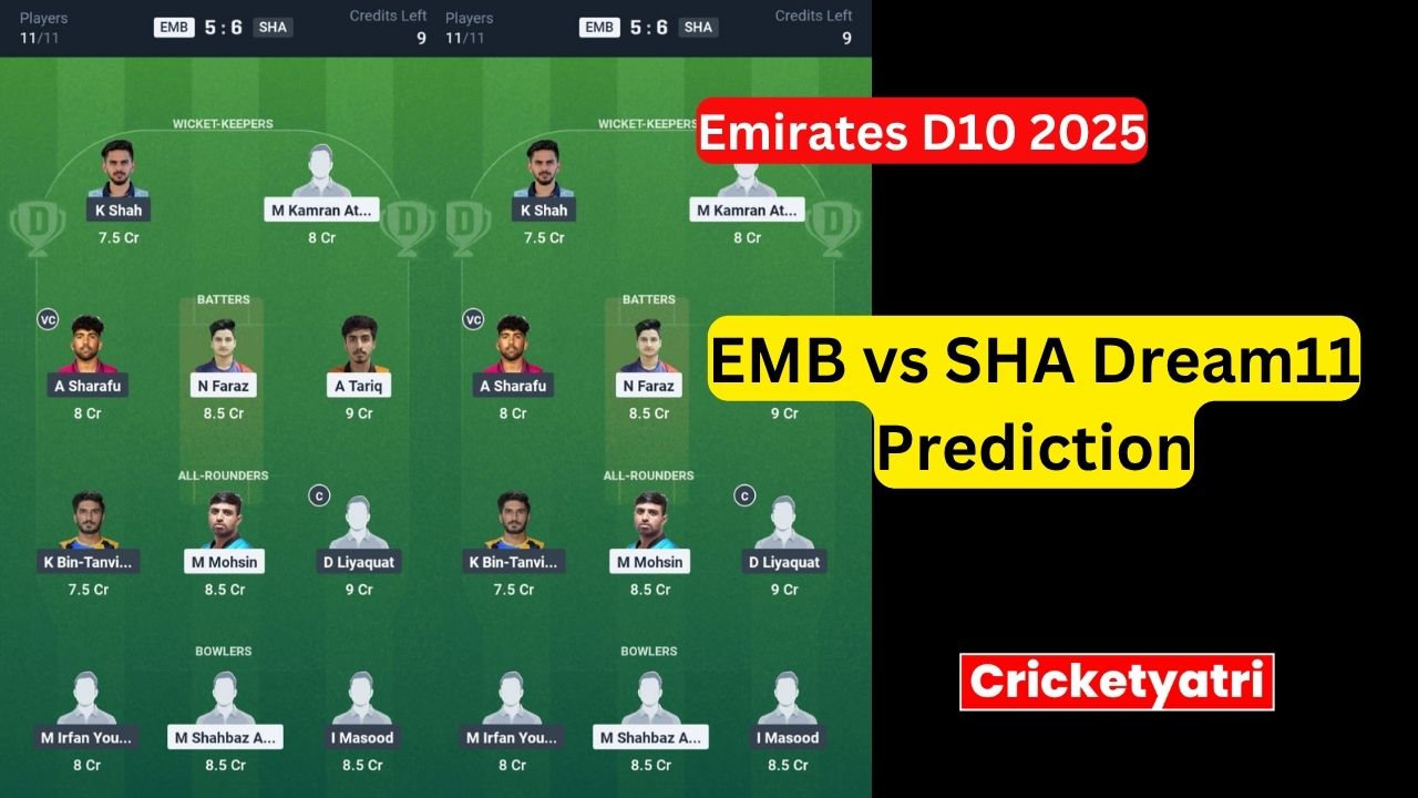 EMB vs SHA Dream11