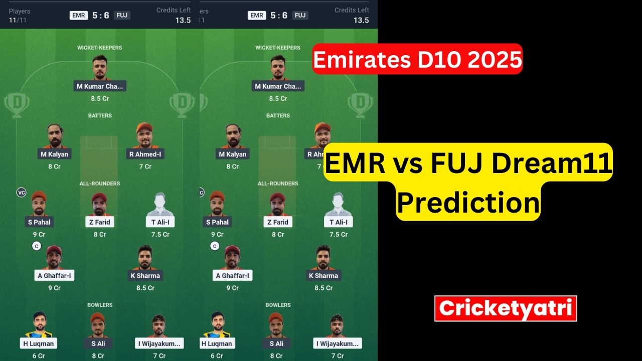 EMR vs FUJ Dream11