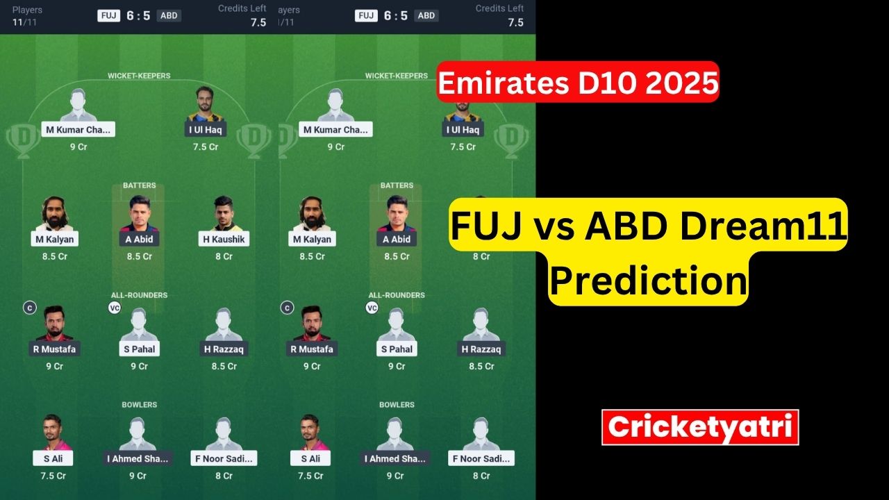 FUJ vs ABD Dream11