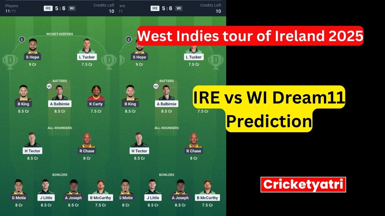 IRE vs WI Dream11