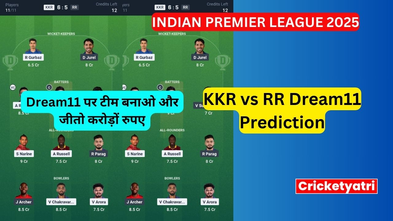 KKR vs RR Dream11