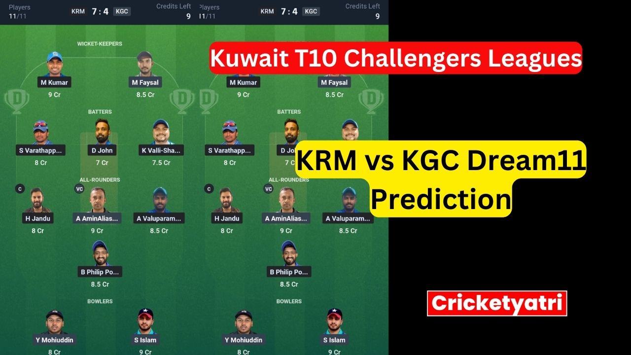 KRM vs KGC Dream11