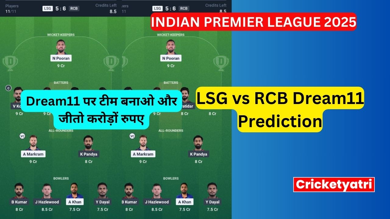 LSG vs RCB Dream11