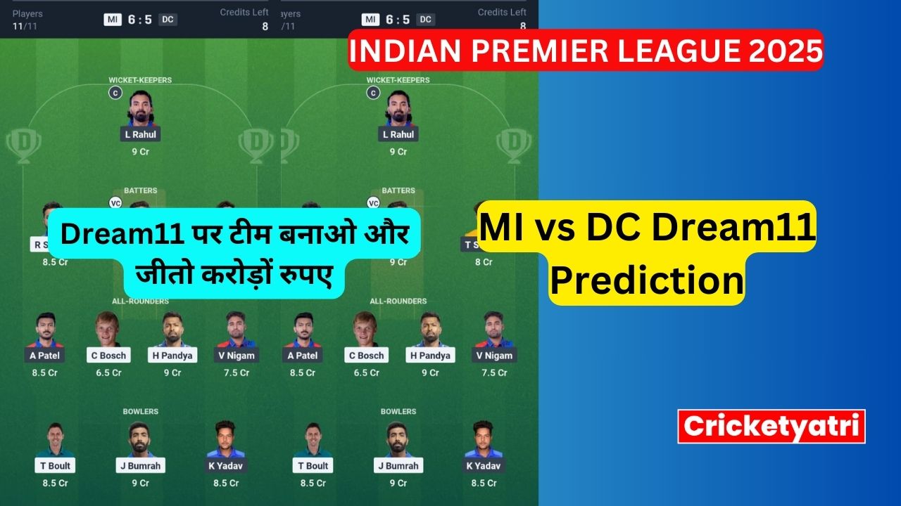 MI vs DC Dream11
