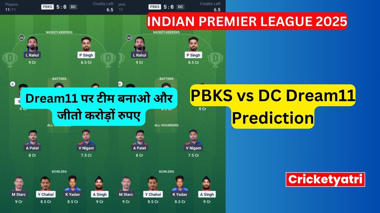 PBKS vs DC Dream11
