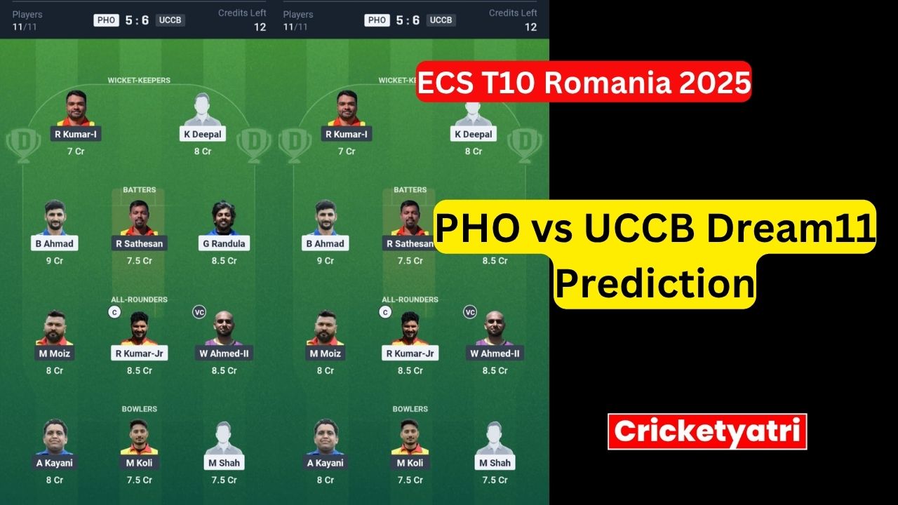 PHO vs UCCB Dream11