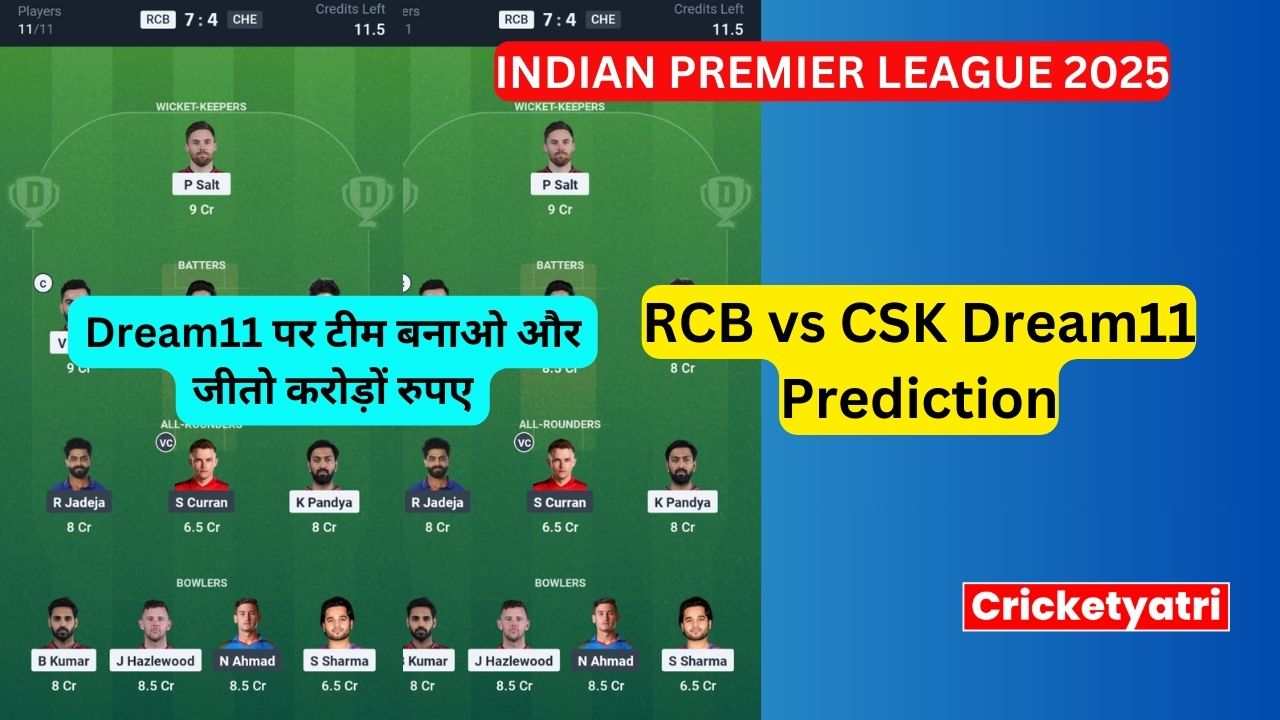 RCB vs CSK Dream11