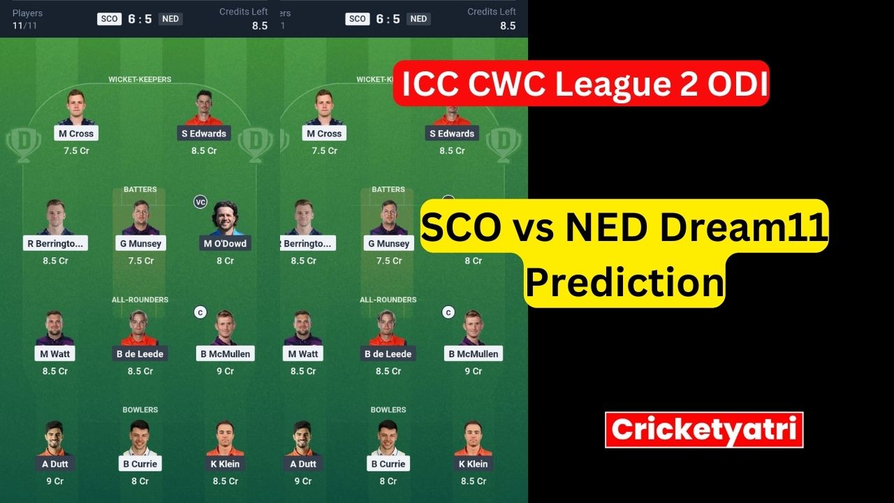 SCO vs NED Dream11