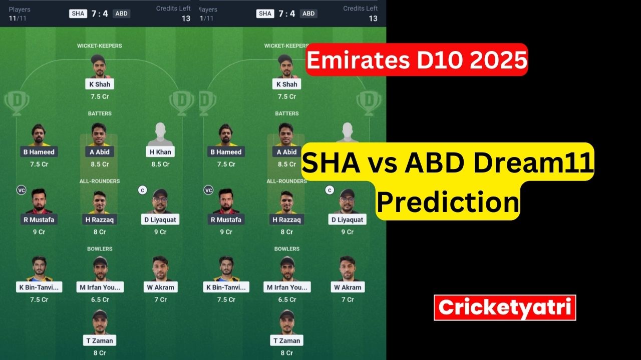 SHA vs ABD Dream11