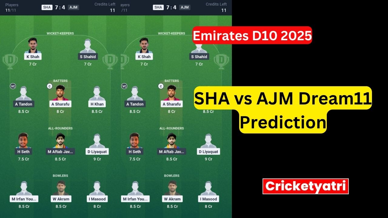 SHA vs AJM Dream11