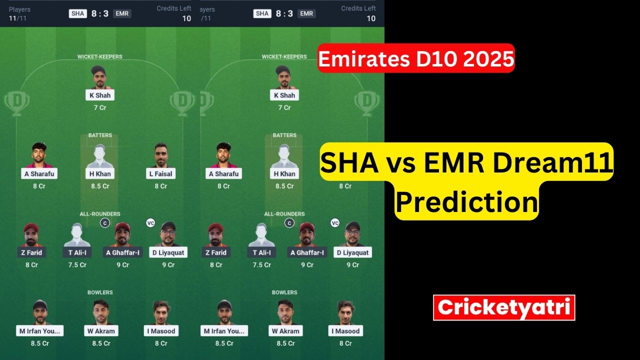 SHA vs EMR Dream11
