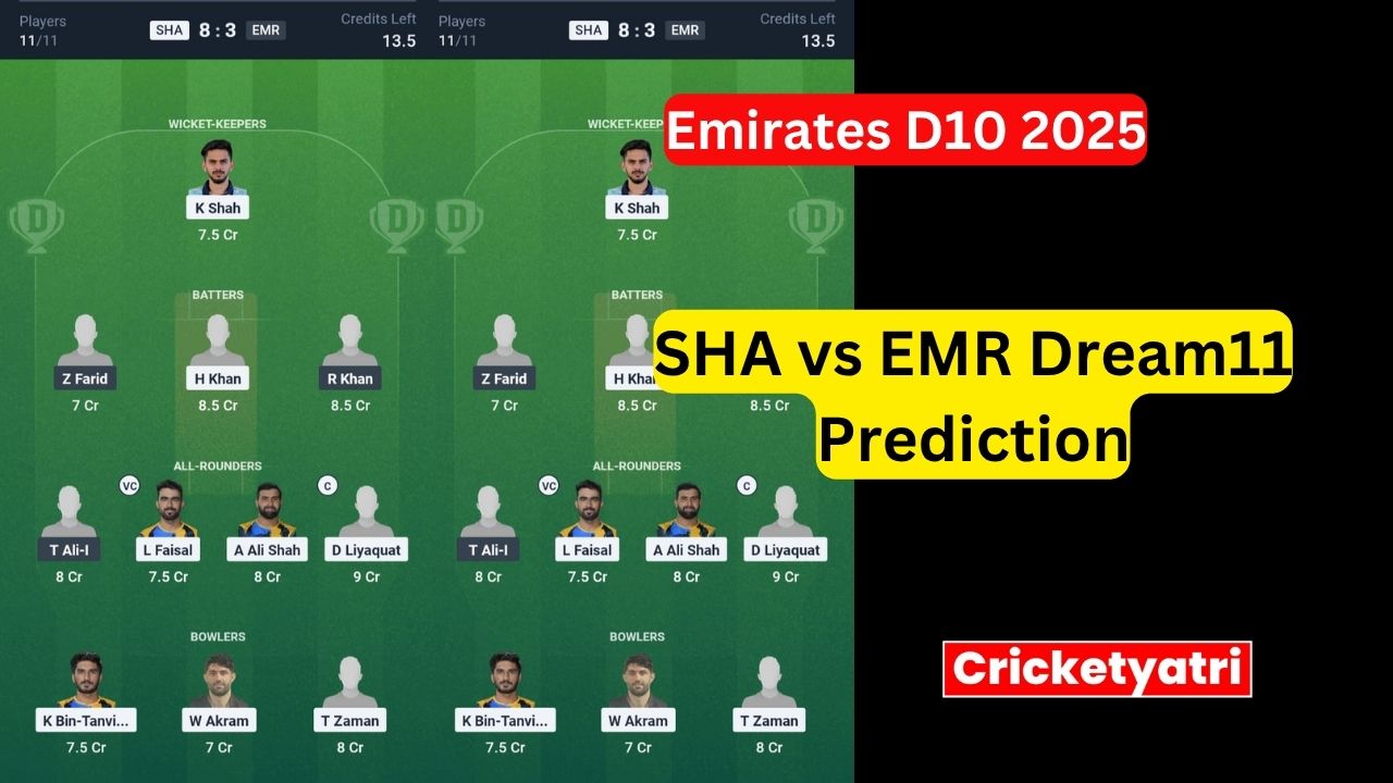 SHA vs EMR Dream11