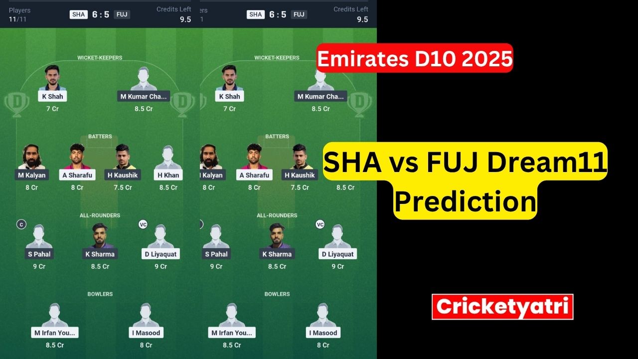 SHA vs FUJ Dream11