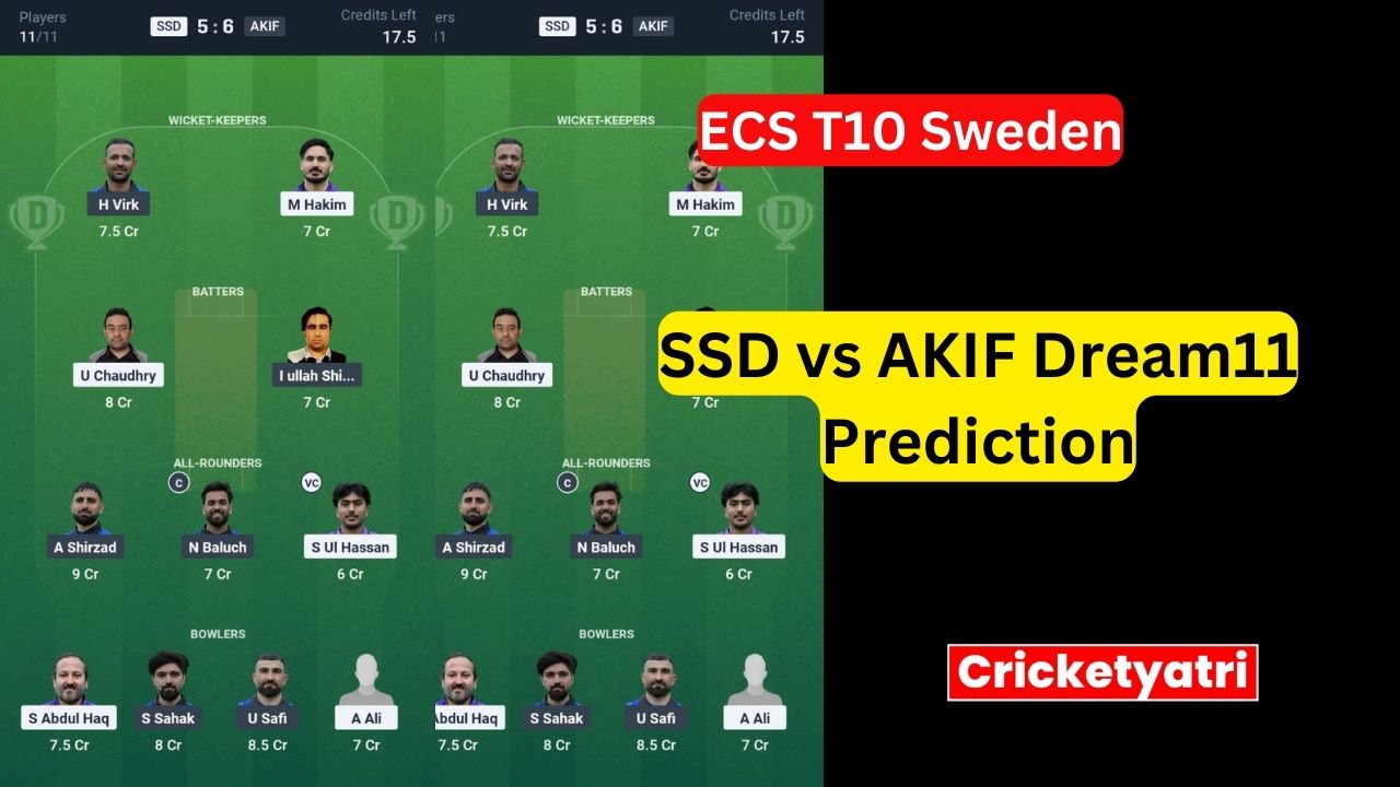 SSD vs AKIF Dream11