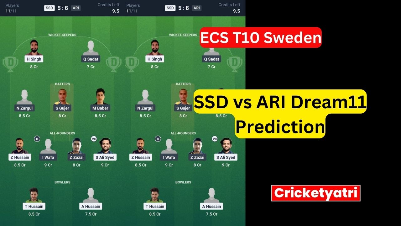 SSD vs ARI Dream11