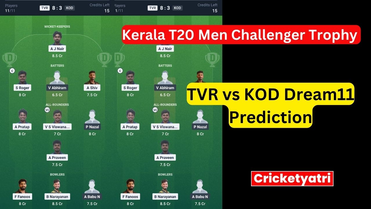 TVR vs KOD Dream11