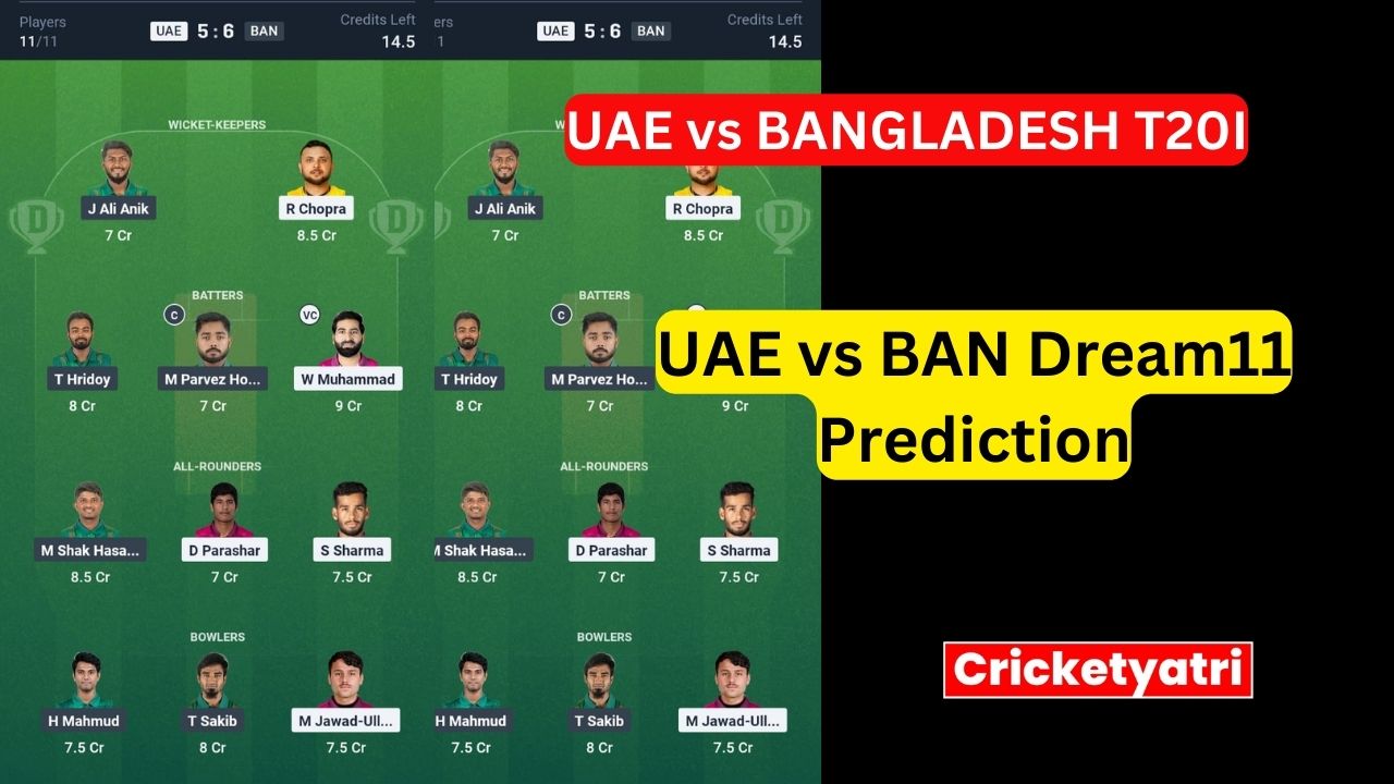 UAE vs BAN Dream11