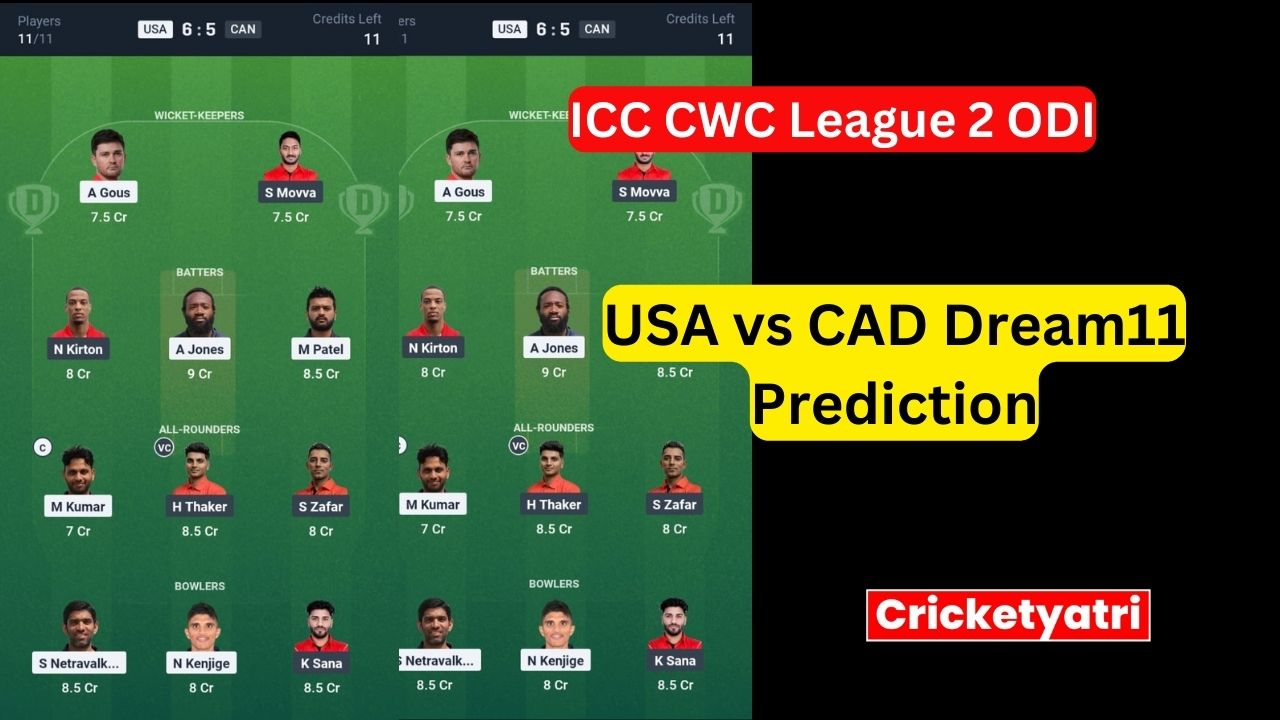 USA vs CAD Dream11