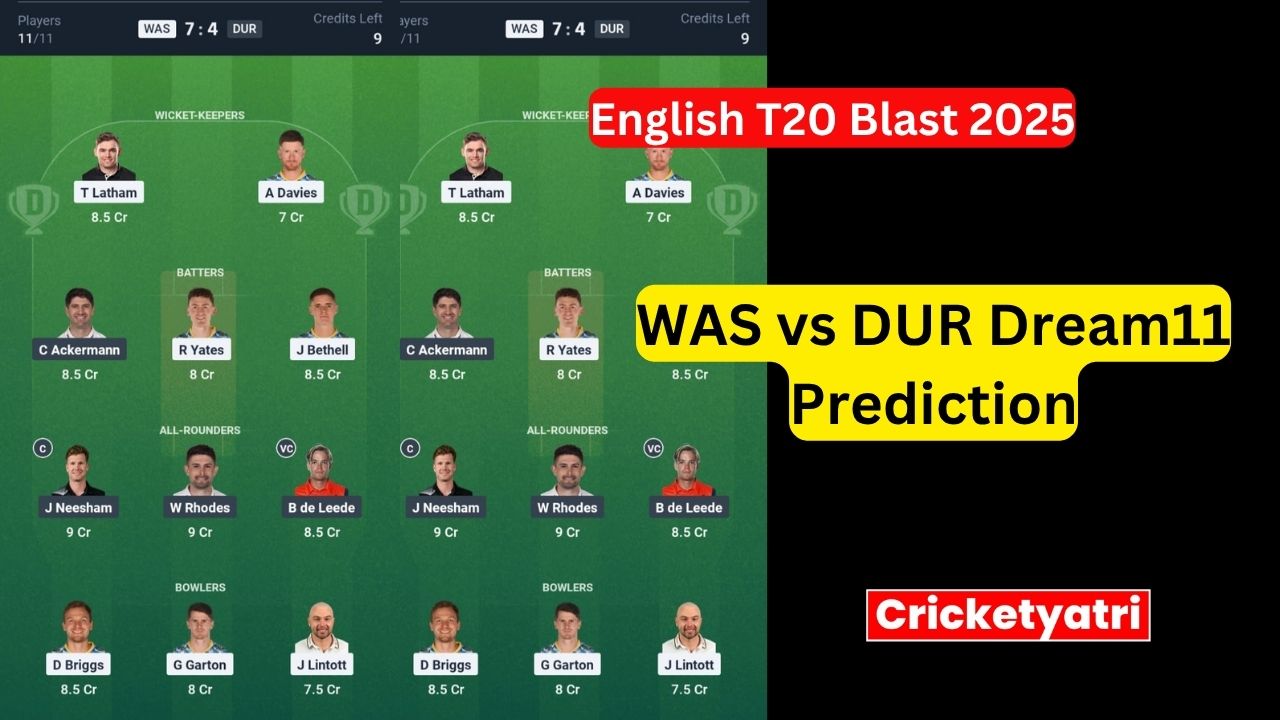 WAS vs DUR Dream11