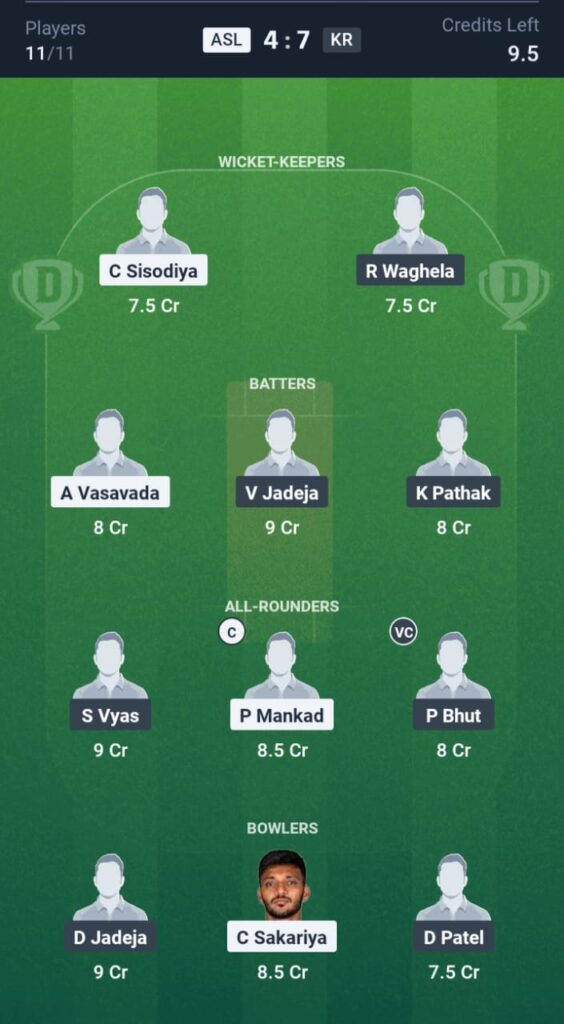 ASL vs KR Dream11