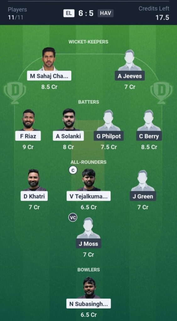 EL vs HAV Dream11