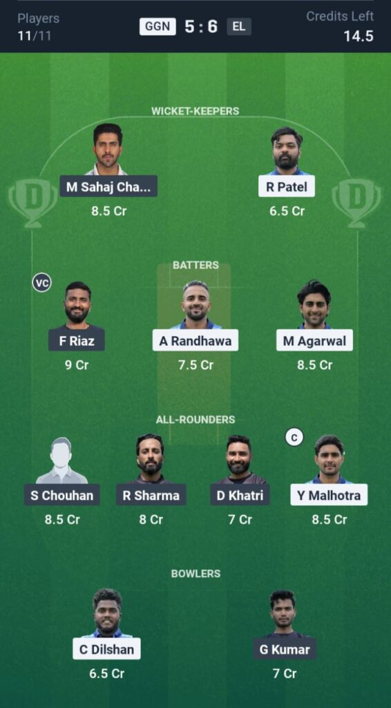GGN vs EL Dream11