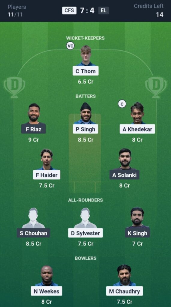 CFS vs EL Dream11